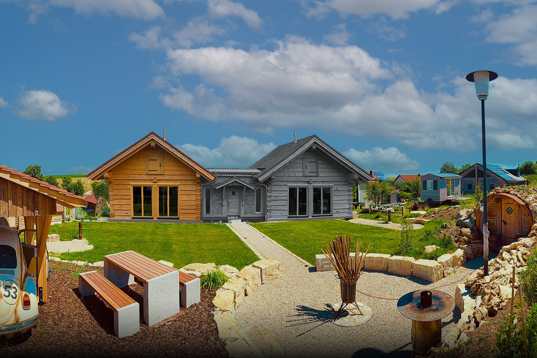 Chalet Flora - 70qm mit 2 Schlafzimmern und einem Bett im Loft