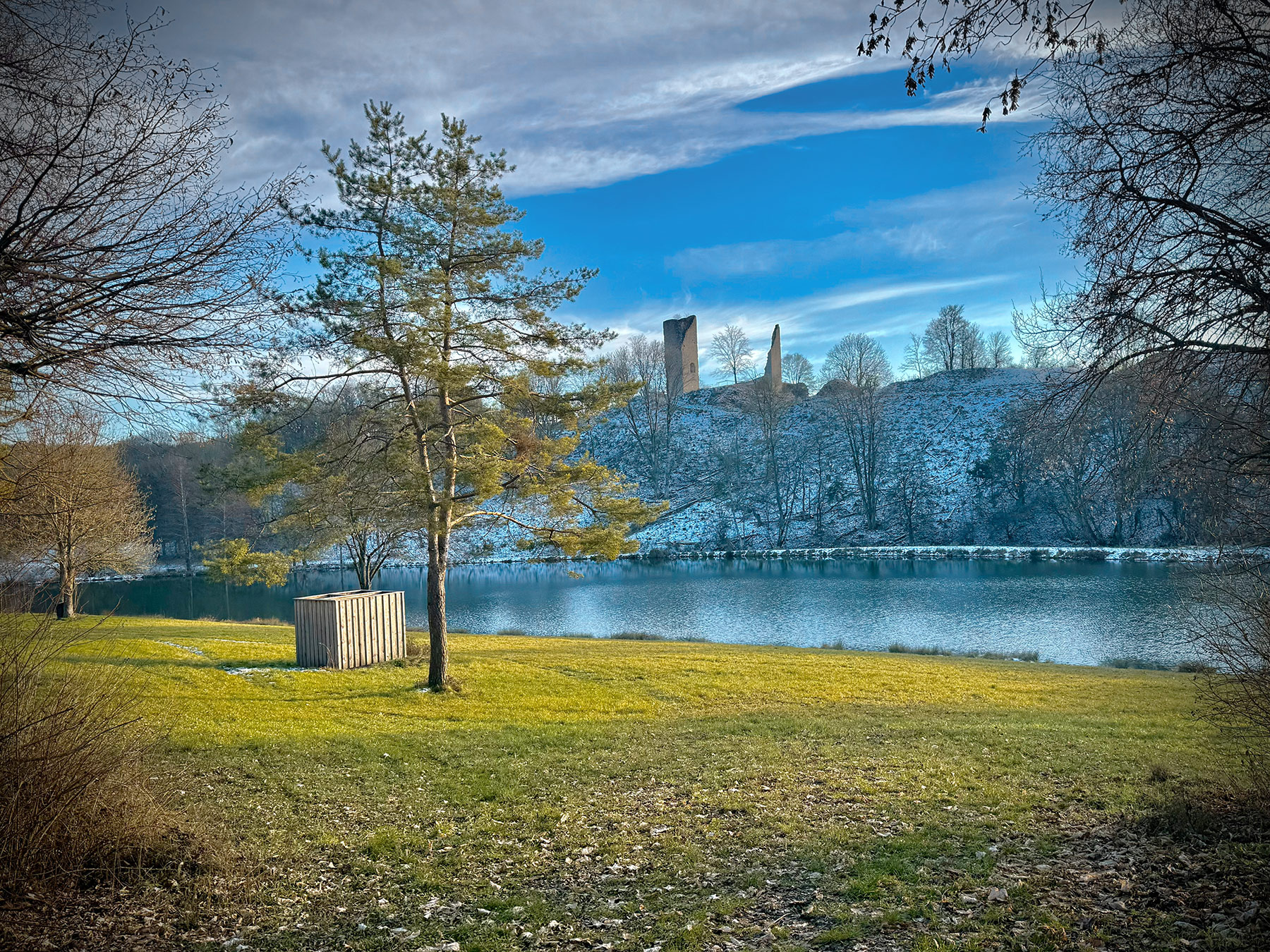 Der Bechthaler Weiher im Winter